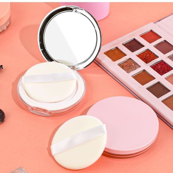 BUNDLE DEAL 🌸 2 for $15 Make up loose powder container with puff and mirror - Picture 3 of 3